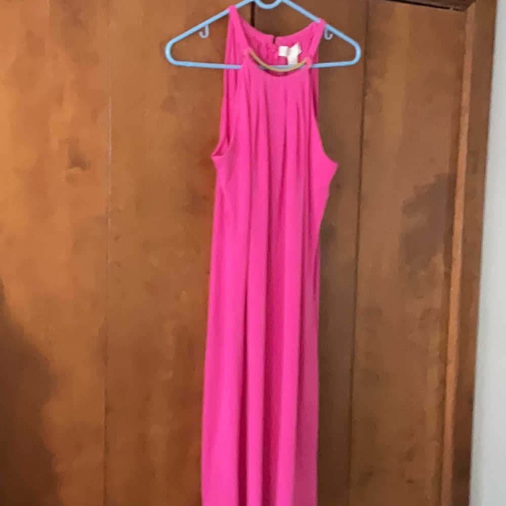 Elegant Pink Sleeveless Dress